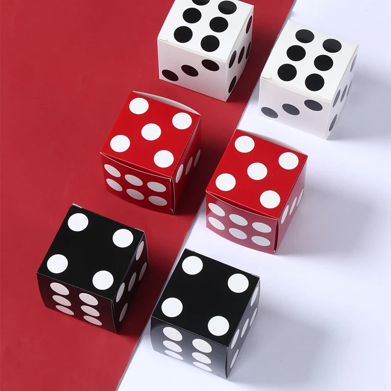 Caixas de presente com 12 peças de dados de 8 x 8 x 8 polegadas, decorações para festas