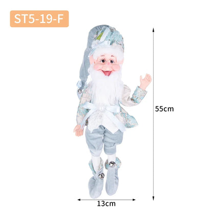 Enfeite Elfo Verde e Vermelho 45cm e 55cm Merita, Personagens Natalinos para Decoração