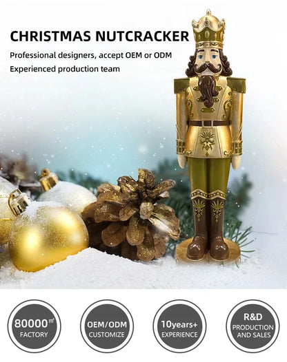 Quebra-nozes Estatueta Estátua Ouro Shopping Soldado Dourado Para Enfeite Natal Feito