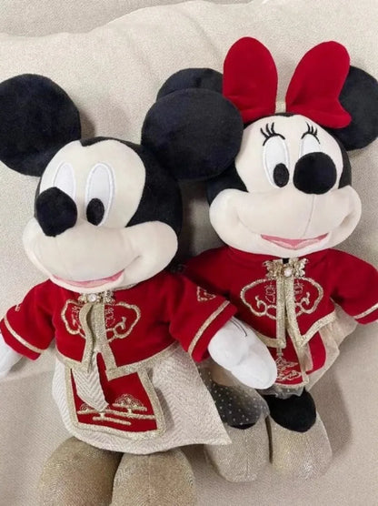 Boneco Mickey e Minnie Pelúcia Macio Disney - Pelúcia Mickey Disneylândia 36cm/24cm