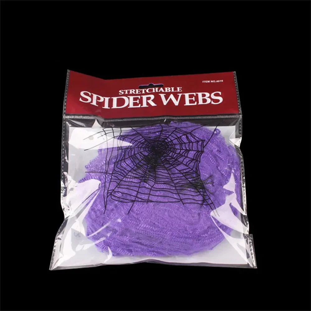 Teia de Aranha Branca para Decoração de Festas e Teia de Aranha Branca