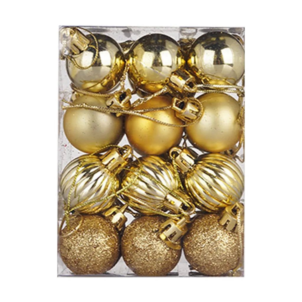 Bolas de Decoração de Natal 24 Peças de Bolas de Enfeite de Árvore de Natal Decorações