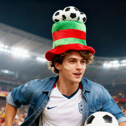 Chapéu Copa do Mundo Chapéu de fã de futebol divertido boné colorido para festa em bar
