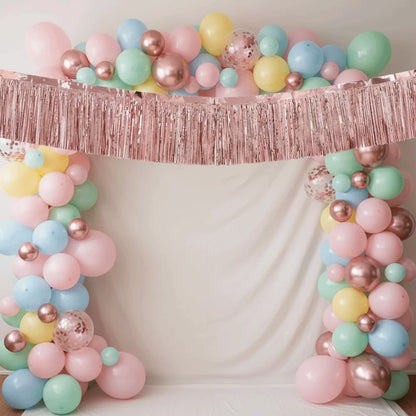 Cortina Laser Decorações flutuantes de desfile de glitter de 3,5 m trailer, guirlanda alumínio