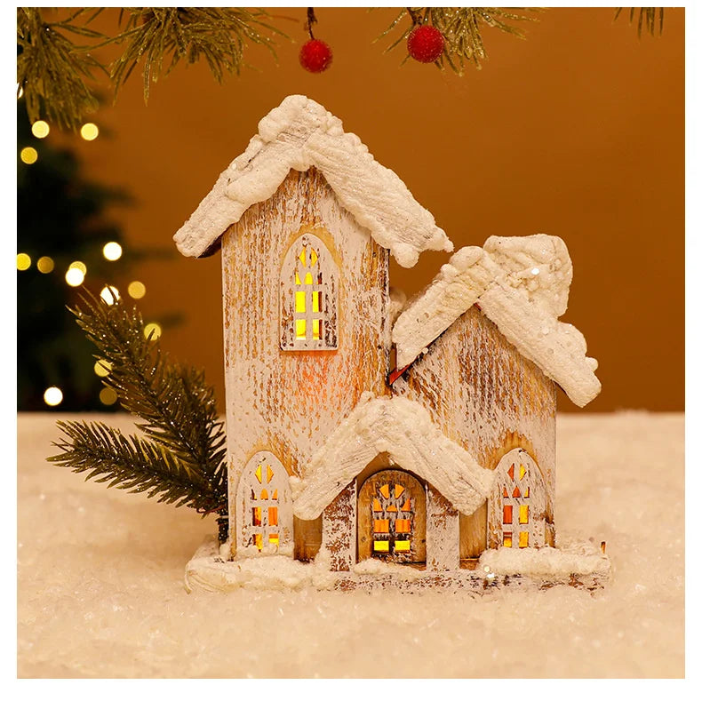 Casa Natal Shopping Estatueta Iluminada de Casa de Vila de Natal Decoração Interna