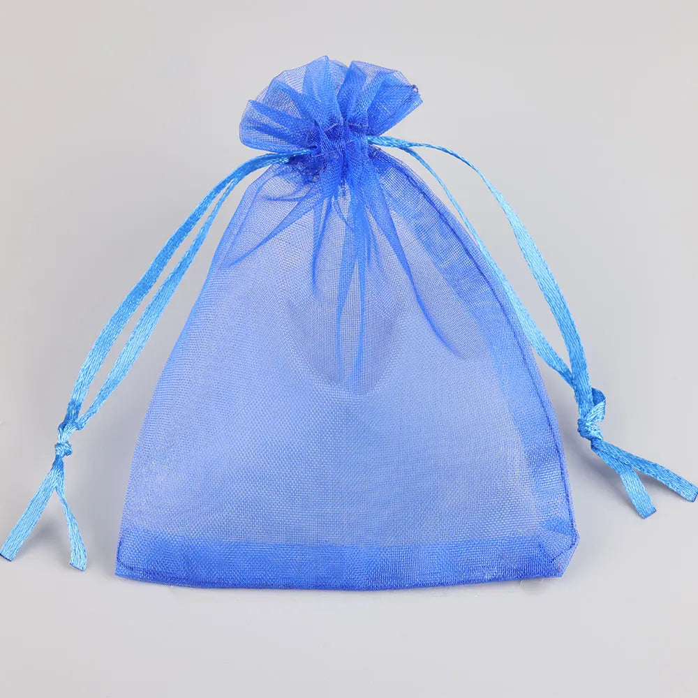 Sacolinhas Grande Organza Saco De Organza Branco 15x20cm - Pacote 50 Gala, Multicor
