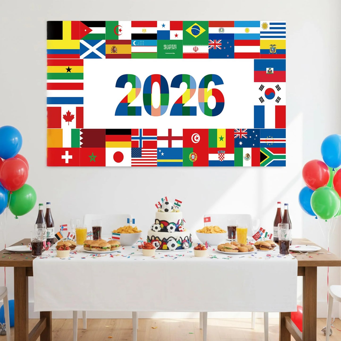 Cenário da Copa do Mundo de 2026, 109 x 188 cm, cenário de atmosfera de estádio futebol