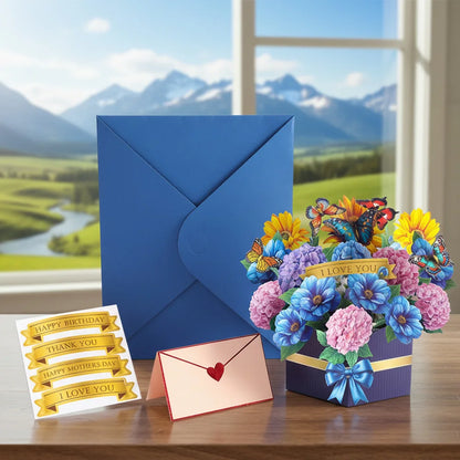 Cartão Pop Up Dia das Mães, Cartão de Dia das Mães da Filha, Pop Up Feliz Dia das Mães!
