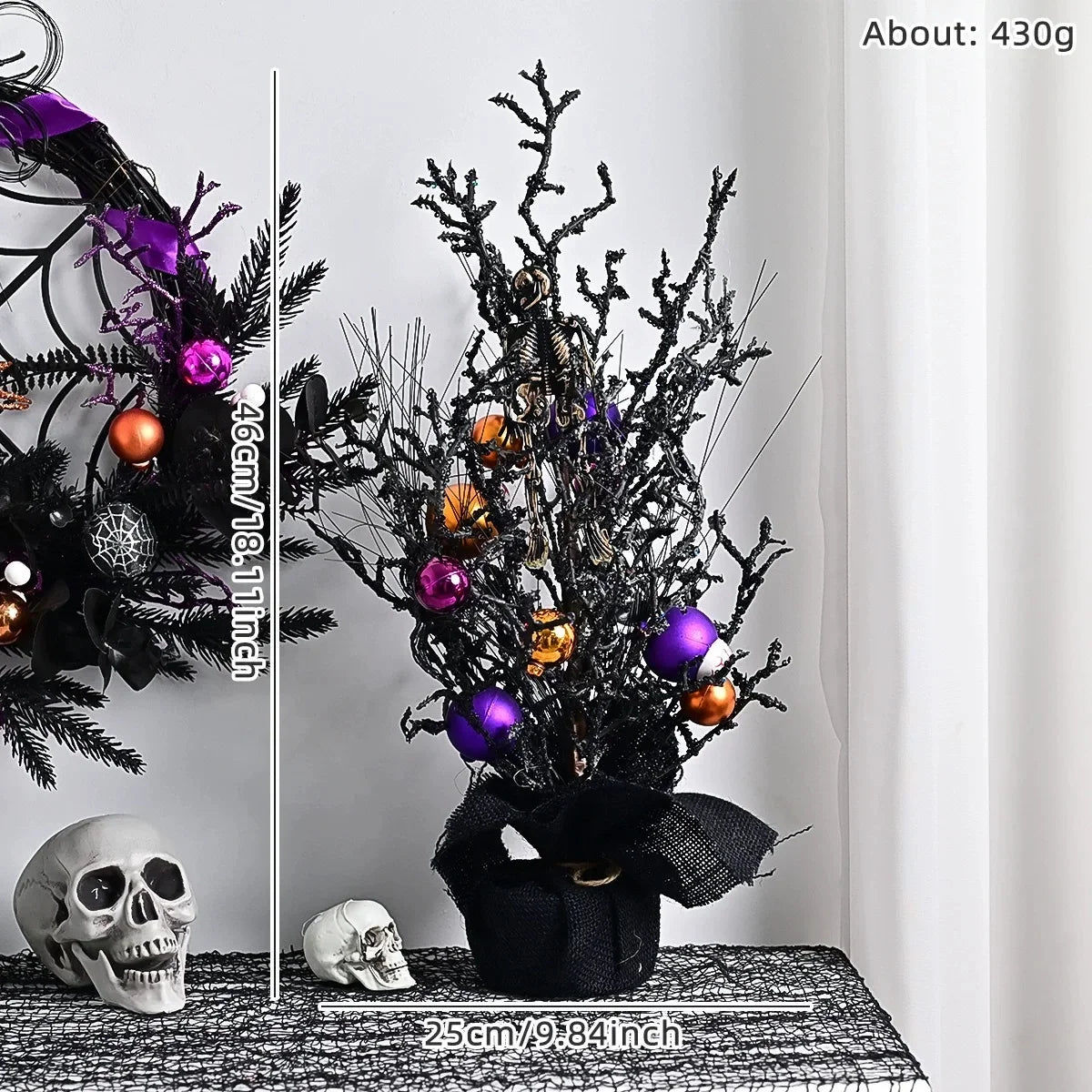 Guirlanda de Halloween com Videiras Roxas, Guirlanda de Halloween com Videiras Roxas