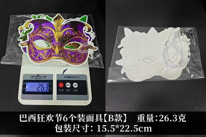 Máscara De Decoração De Festa de Papel Temática De Carnaval De Carnaval 24 peças