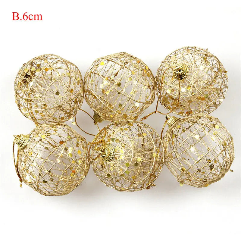 Bolas de Natal Decorativas Exibição Artesanal 5 cm E 6cm