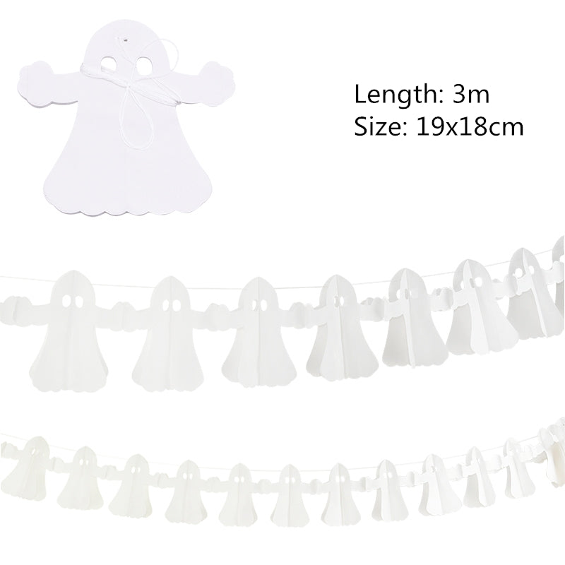 Guirlanda Sinfonia para Dia das Bruxas, 10 peças, abóbora, morcego, fantasma, aranha