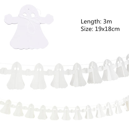 Guirlanda Sinfonia para Dia das Bruxas, 10 peças, abóbora, morcego, fantasma, aranha