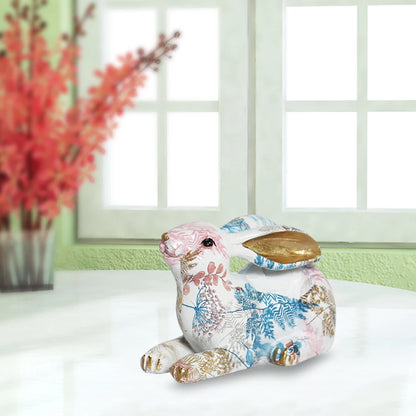 Escultura criativa realista coelho, Resina Decoração, Coelhinho da Páscoa, Ornamento