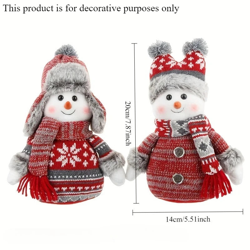 Boneca de boneco de neve de natal com chapéu decoração foto prop, presente crianças
