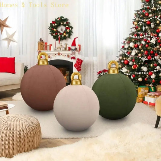Bola Decorativa de Natal para Shopping Center, Inflável Gigante de Veludo/Flocada