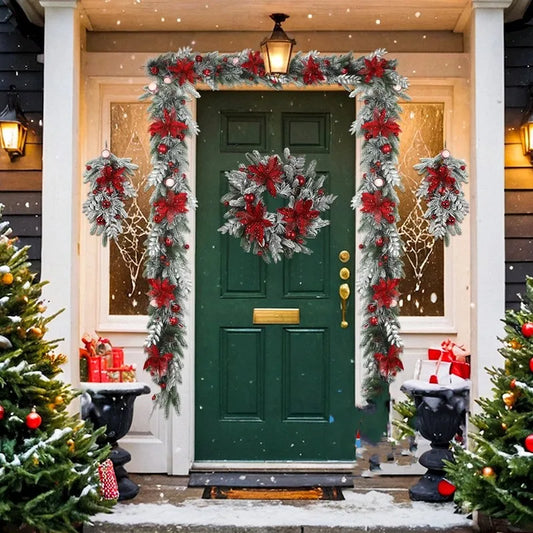 Guirlanda de Natal artificial Corona Natal Artificial 60 cm Vermelho