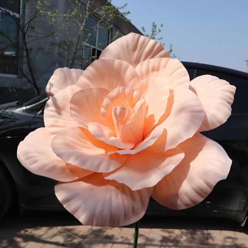 Simulação Peônia Flor , Foto Adereços Janela Exibição Artificial e Gigante 50cm Flores