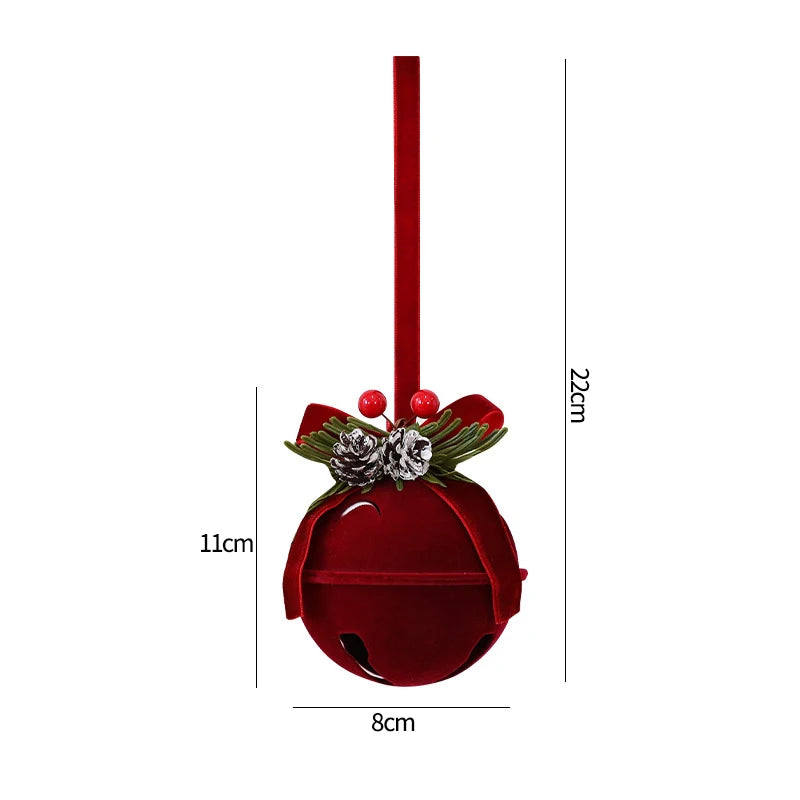 Enfeites Aveludados Vermelhos (Vinho/Borgonha) com Detalhes Brilhantes Inclui Pingentes Borboleta