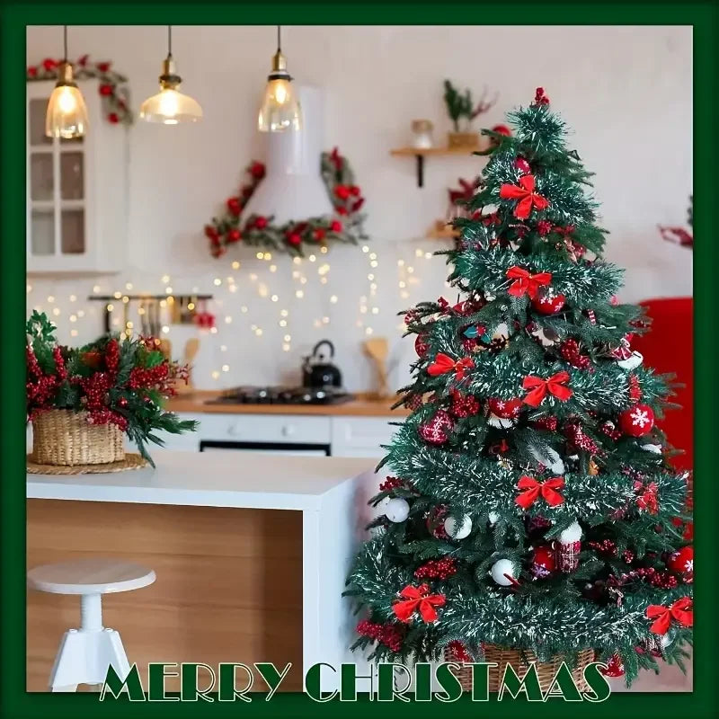 Guirlanda de Natal de 10 metros em 5 peças, guirlanda verde para árvore de Natal, guirlanda