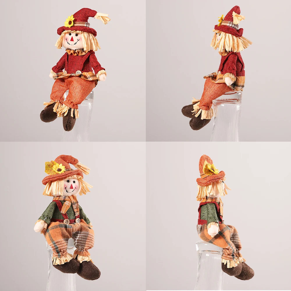 Boneco de festa junina decoração mesa de outono, espantalhos pelúcia, boneca artesanal