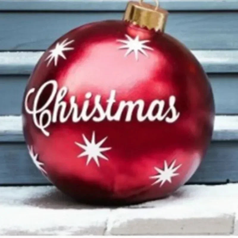 Bola de Natal inflável Genérica de PVC para Áreas Externas, Enfeite Árvore Natal 60cm