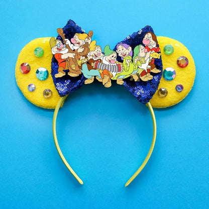 Tiaras Acessórios Disney orelha de rato com laço brilhante, Lantejoula de dupla celebração