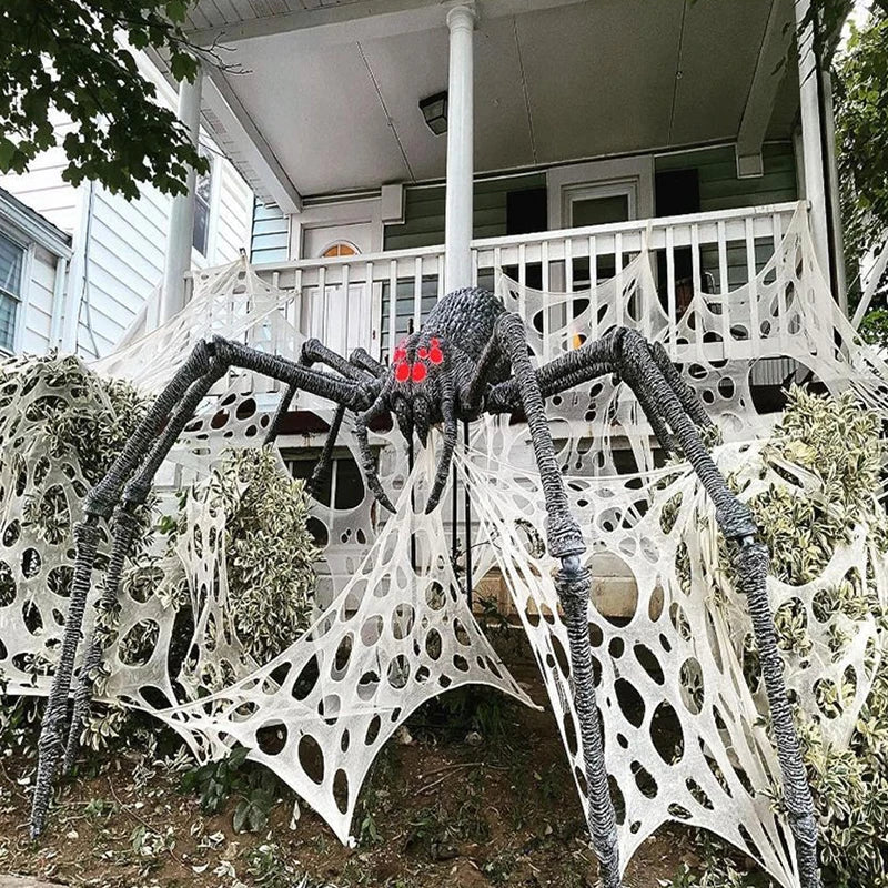 Decorações de teia de aranha para o dia das bruxas ao ar livre – Decoração de teia aranha