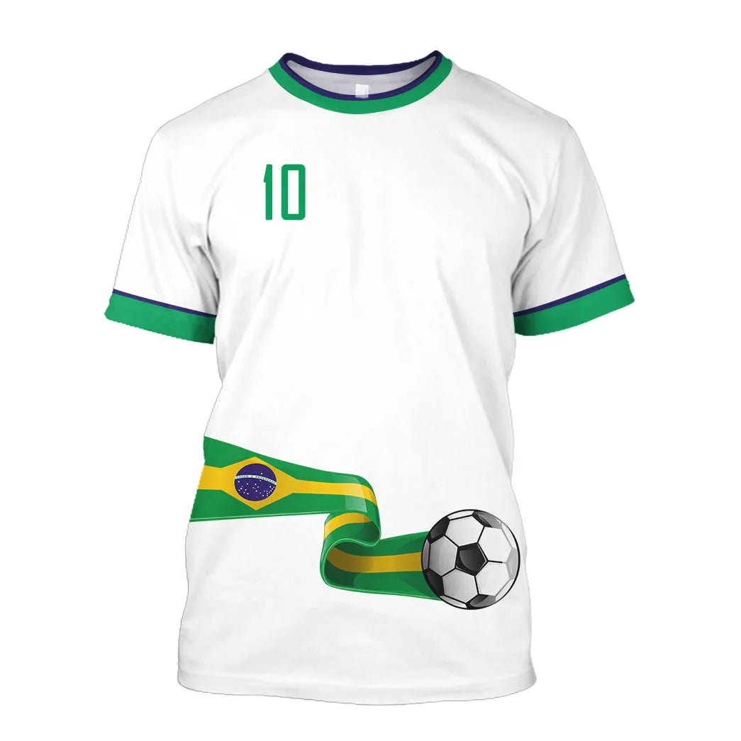 Camisa seleção brasileira Copa do Mundo Branco camiseta Brasil Adulto Masculina Feminina