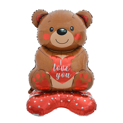 Balões Dia das Mães Metalizado Luma Festas Urso Branco Papel 150cm Dia dos Namorados