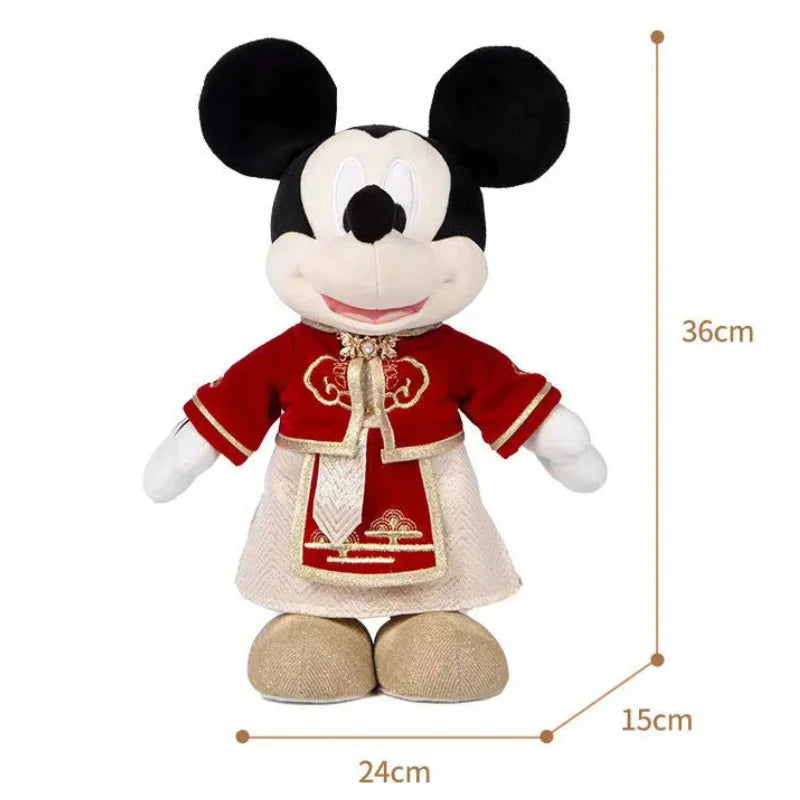 Boneco Mickey e Minnie Pelúcia Macio Disney - Pelúcia Mickey Disneylândia 36cm/24cm