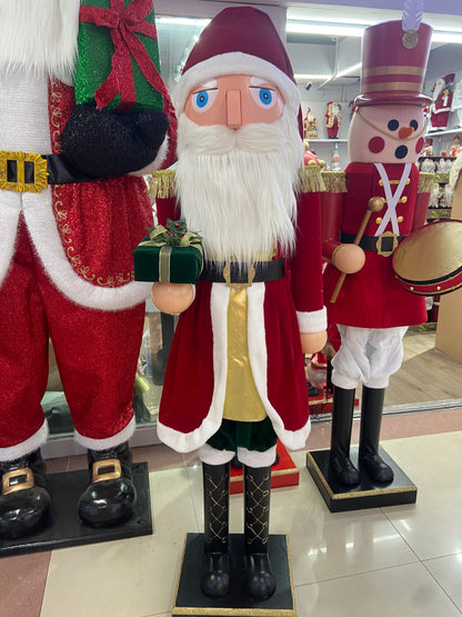 Enfeite de Natal Quebra Nozes Shopping Decoração Natal Madeira 2.1 metros, Grande