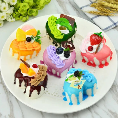 Bolo Fake 1 Peça realista modelo de cheesecake falso decoração de cozinha adereços