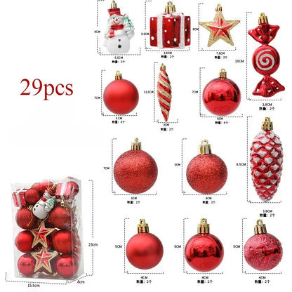 Bolas de natal Enfeites de Natal colorido inquebráveis, 50 peças, plástico, pendurar, Natal