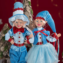 Carregar imagem no visualizador da galeria, Elfos de Natal, conjunto de 2 bonecos de Elfo Vermelho e Branco, festa de Natal
