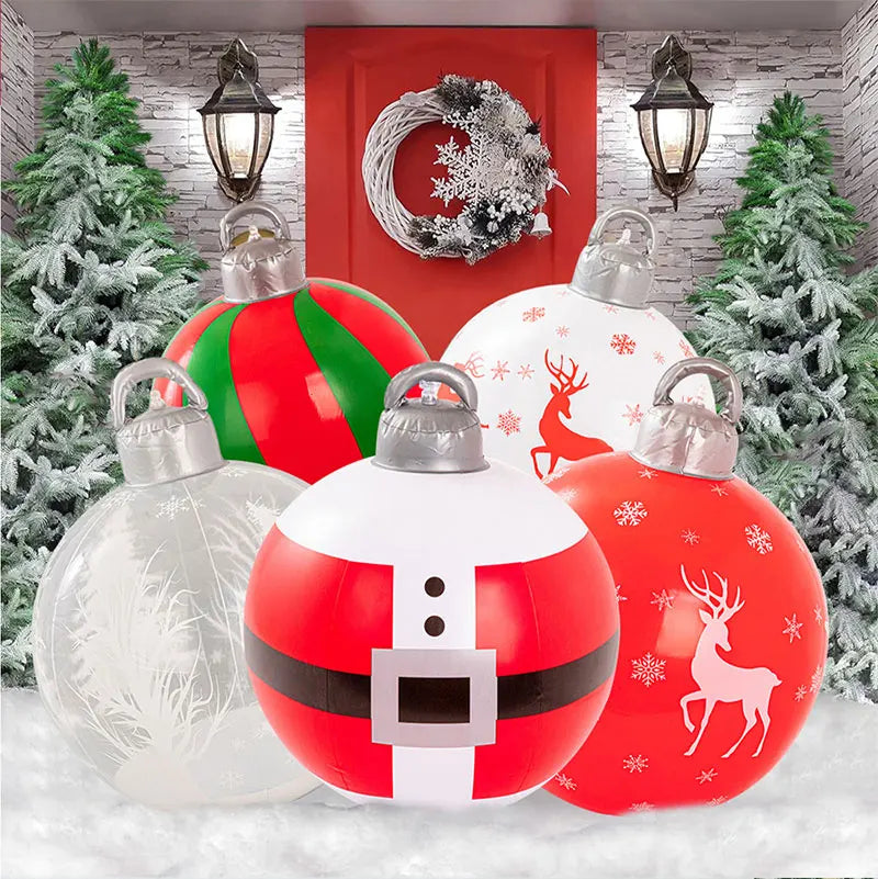Bola de Natal Inflável, Inflável para Exterior, Bolas Infláveis Decoradas, Decoração e Infláveis