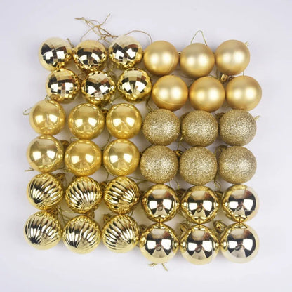 Bola de Natal conjunto de 36 peças de enfeite de árvore de Natal de 4 cm para aumentar