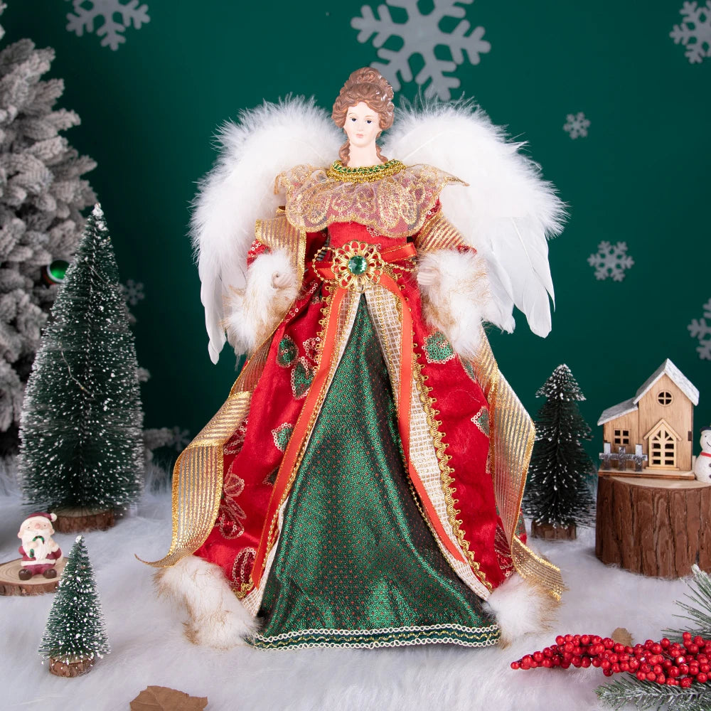 Anjo Enfeite Decoração De luxo Arvore de Natal 42 cm Arvore de Natal