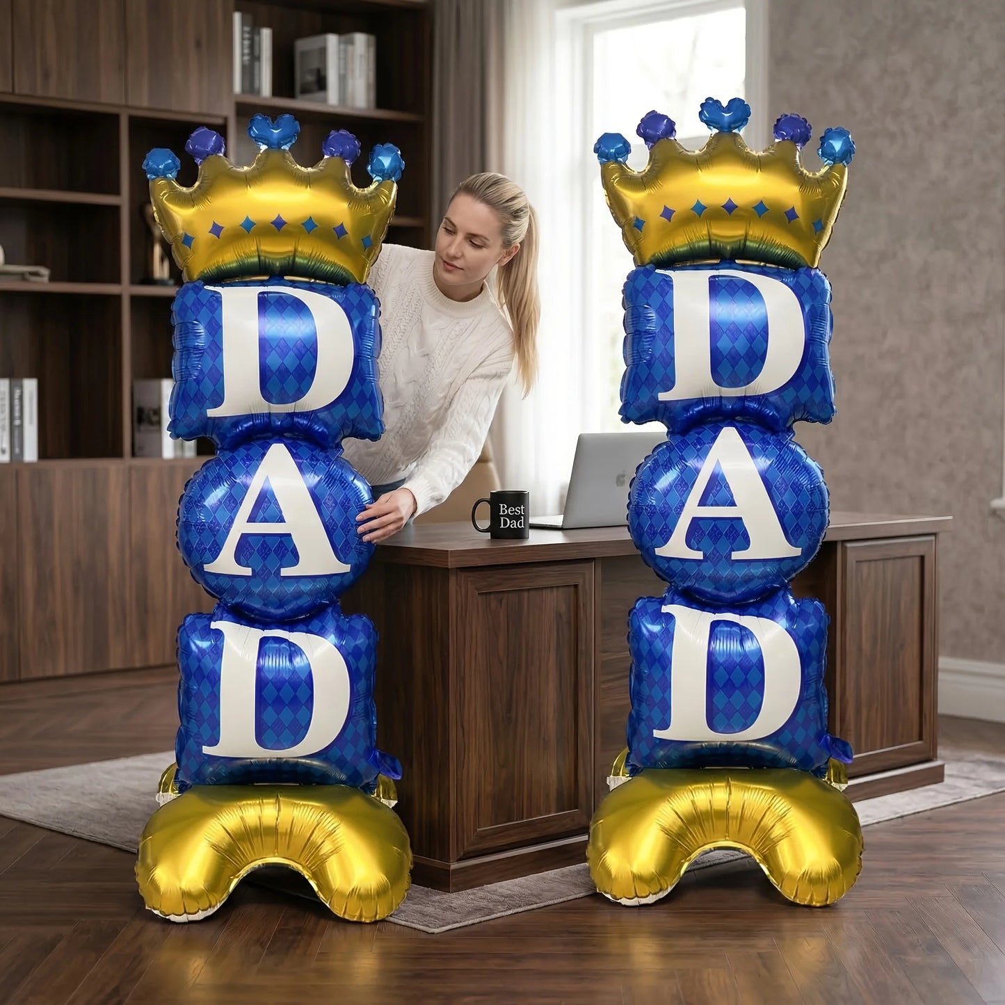 Balão Dia das Mães e Pai Balões metalizados para o aniversário do papai, balões decoração