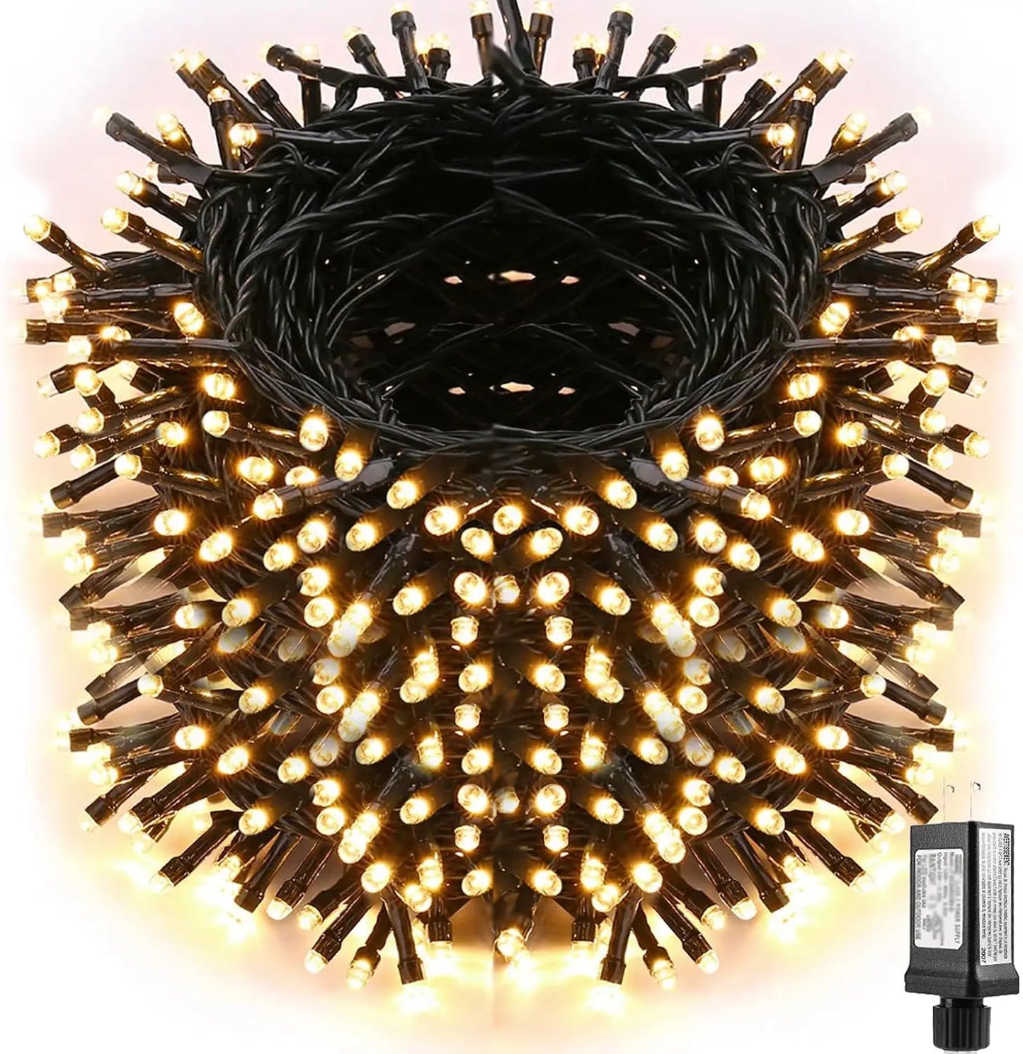 Luzes de Natal, Luzes de Natal de Baixa Voltagem de 98,4 pés, 100M LEDs - com Adaptador