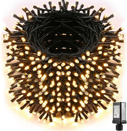 Luzes de Natal, Luzes de Natal de Baixa Voltagem de 98,4 pés, 100M LEDs - com Adaptador