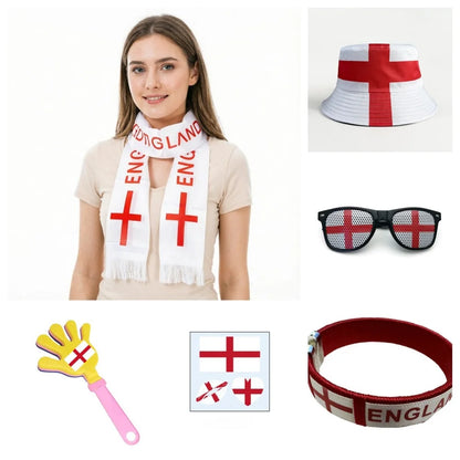 Kit Torcedor Brasil 6 Peças, Futebol Copa, Cachecol, Kit Torcedor Brasil Copa do Mundo