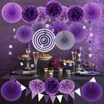 Decoração De Festa Pompom Com Ventilador De Guirlandas De Estilo De Suspensos