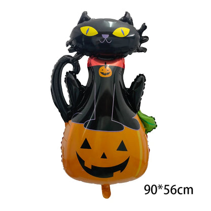 Decoração de festa de Halloween 3D balões decoração abóbora gato balão forma fantasma