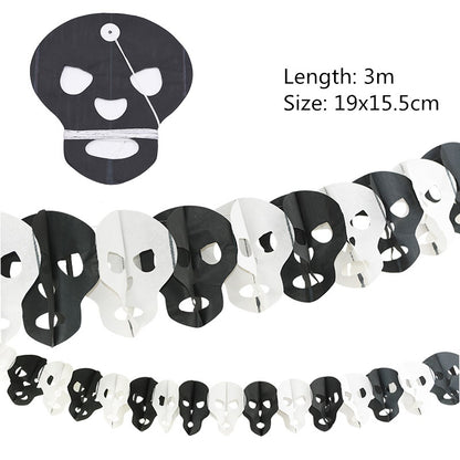 Guirlanda Sinfonia para Dia das Bruxas, 10 peças, abóbora, morcego, fantasma, aranha