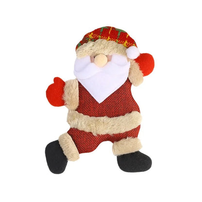Kit Enfeites de Natal Boneco Sentado de Papai Noel Neve e Rena Decoração Natalina