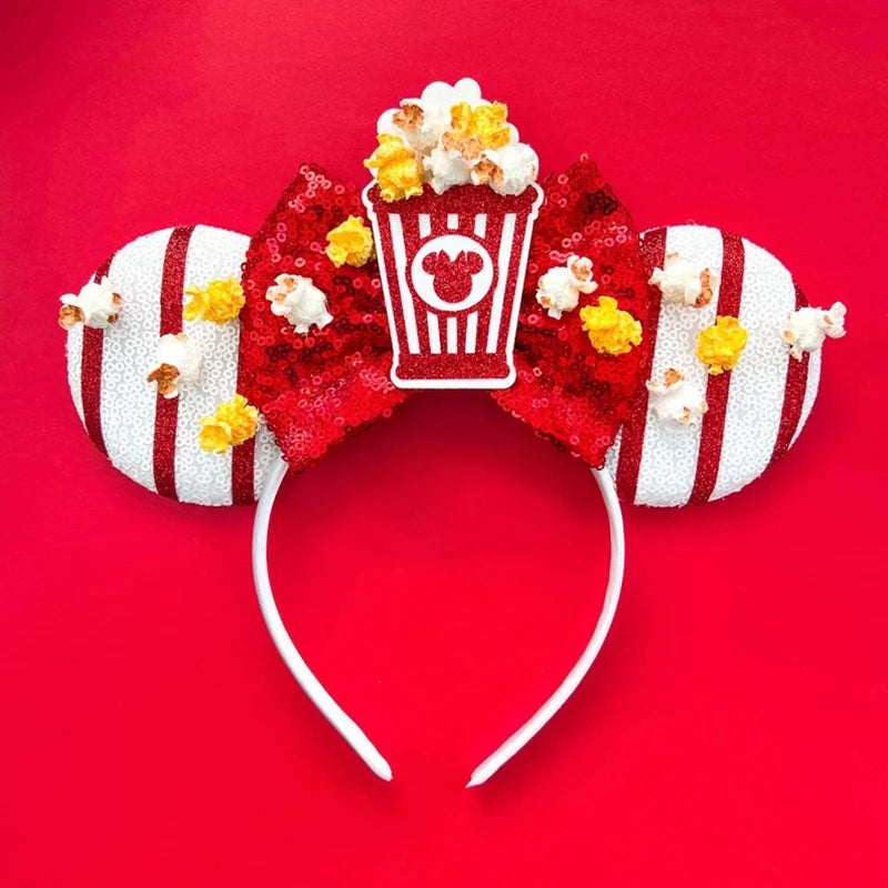 Tiaras Acessórios Disney orelha de rato com laço brilhante, Lantejoula de dupla celebração