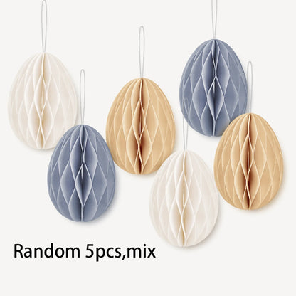 Papel para pendurar decoração de festa, 5 peças de bolas de favo de mel em forma