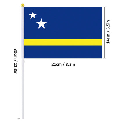 Cordas de bandeira de Curaçao 14x21cm'' - Bandeiras Curaçao PEQUENAS 30 x 45 cm
