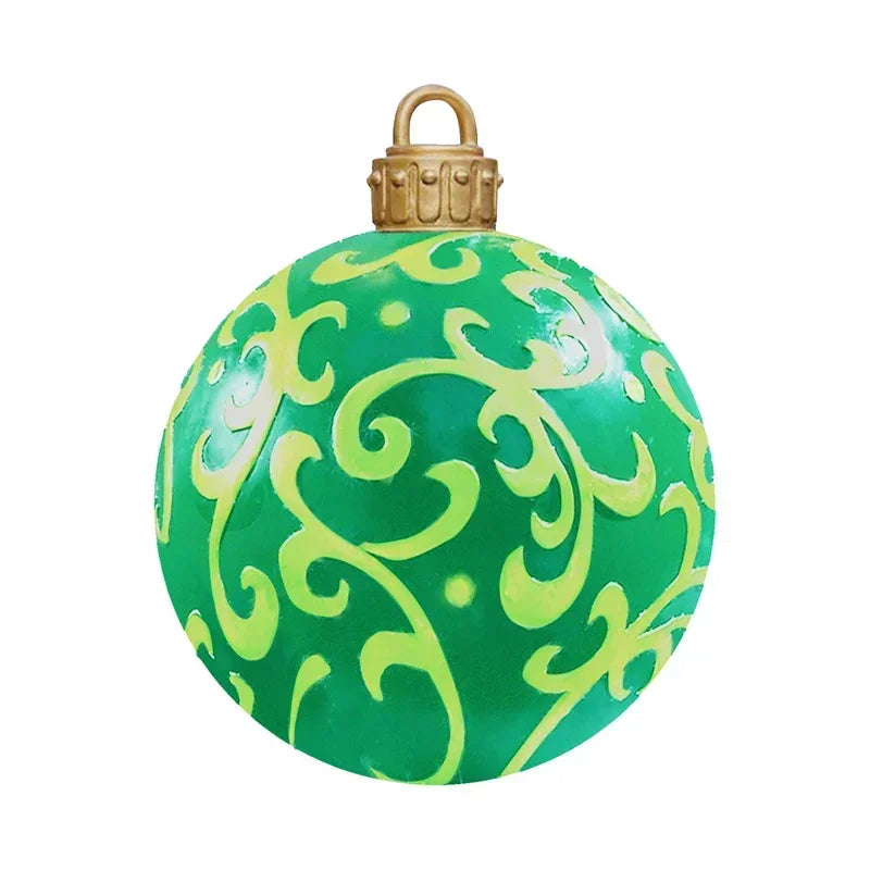 Bola de Natal inflável Genérica de PVC para Áreas Externas, Enfeite Árvore Natal 60cm